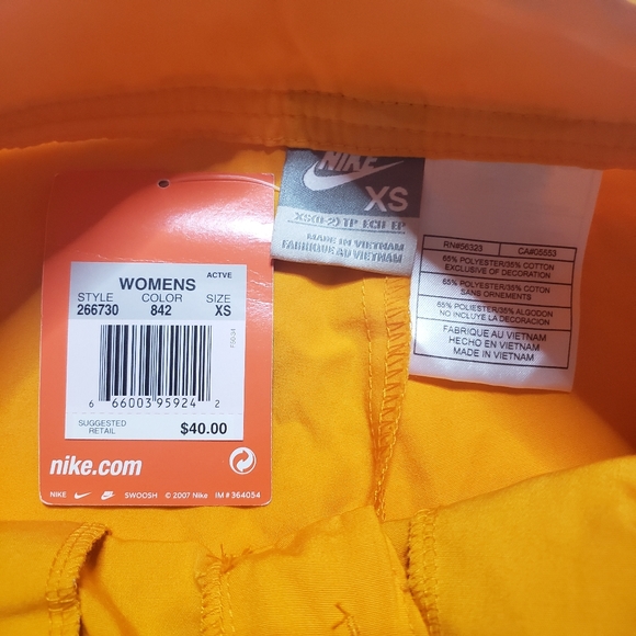 Nike Orange Parachute Drawstring Crop Pants Xs - Picture 7 of 8